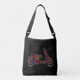 Motorrijwiel met ventilator crossbody tas