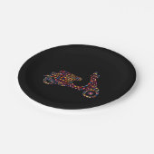 Motorrijwiel met ventilator papieren bordje (Gekanteld)