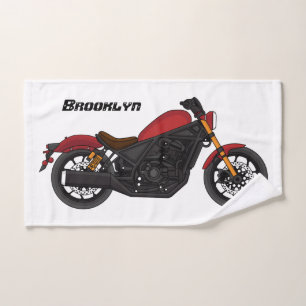 Motorrijwiel met wolkruisstijl bad handdoek