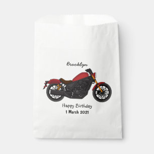Motorrijwiel met wolkruisstijl bedankzakje