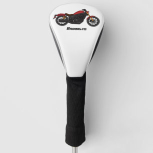 Motorrijwiel met wolkruisstijl golfheadcover