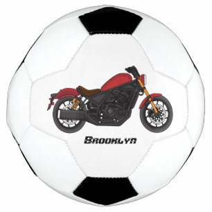 Motorrijwiel met wolkruisstijl voetbal