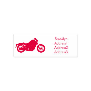 Motorrijwiel met wolkruisstijl zelfinktende stempel