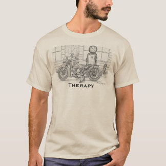 Motorrijwiel: Riding is therapie T-shirt