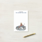 Motorrijwiel Vaderdag Koudste vader ooit Post-it® Notes (Op bureau)