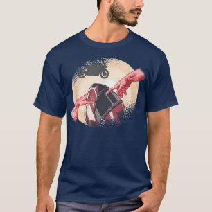 Motorrijwiel zonder motorfiets Helmet Biker Athlet T-shirt