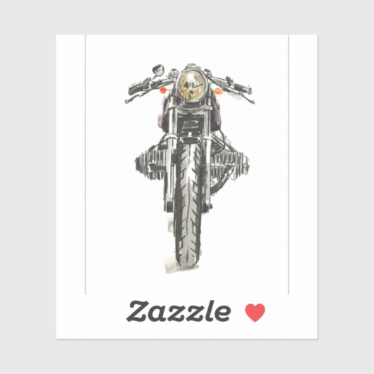 Motorrijwielen in inkt II Sticker (Vel)