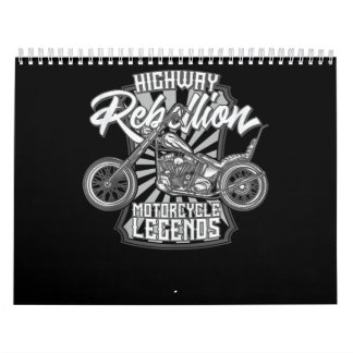 Motorrijwielen leggen op weg naar kunstgeschenk kalender