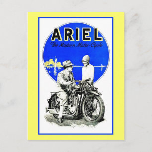 Motorrijwielen met retro Ariel en Briefkaart