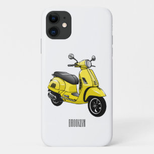 Motorrijwielillustratie cartoon iPhone 11 hoesje