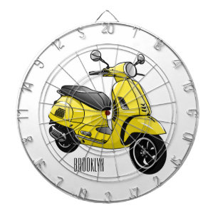 Motorrijwielillustratie cartoon dartbord