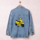 Motorrijwielillustratie cartoon denim jacket (Hangar)