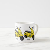 Motorrijwielillustratie cartoon espresso kop (Voorkant rechts)
