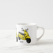 Motorrijwielillustratie cartoon espresso kop (Rechts)