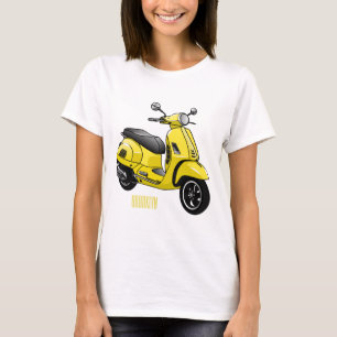 Motorrijwielillustratie cartoon t-shirt