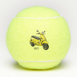 Motorrijwielillustratie cartoon tennisballen