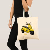 Motorrijwielillustratie cartoon tote bag (Voorkant (product))
