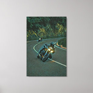  motorrijwielkunst canvas afdruk