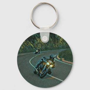 motorrijwielkunst sleutelhanger