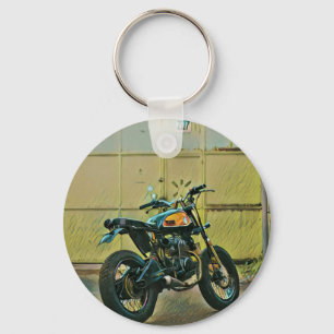 motorrijwielkunst sleutelhanger