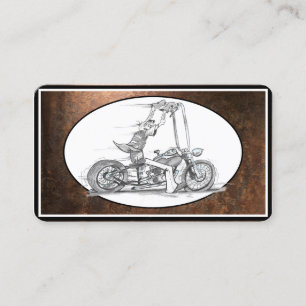 motorrijwieltekening visitekaartje