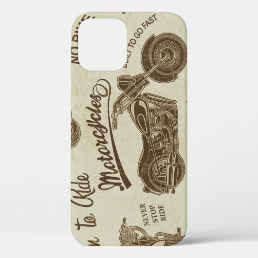  motorsilhouetten: naadloze achtergrond Case-Mate iPhone case (Achterkant)