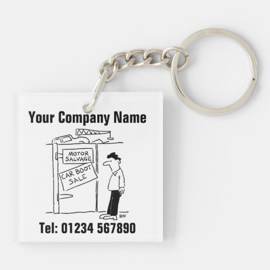 Motorsloopauto's Sleutelhanger (Achterkant)