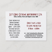 motorsport 3 Wheeler ATC on Black Visitekaartje (Achterkant)