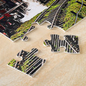 Motortreinen van de Foxfield Colliery Steam Engine Legpuzzel (Zijkant)