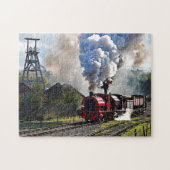 Motortreinen van de Foxfield Colliery Steam Engine Legpuzzel (Horizontaal)