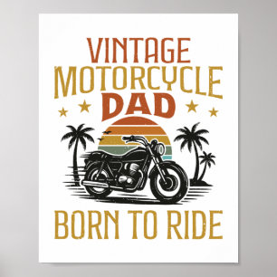 motorvader geboren om te rijden poster