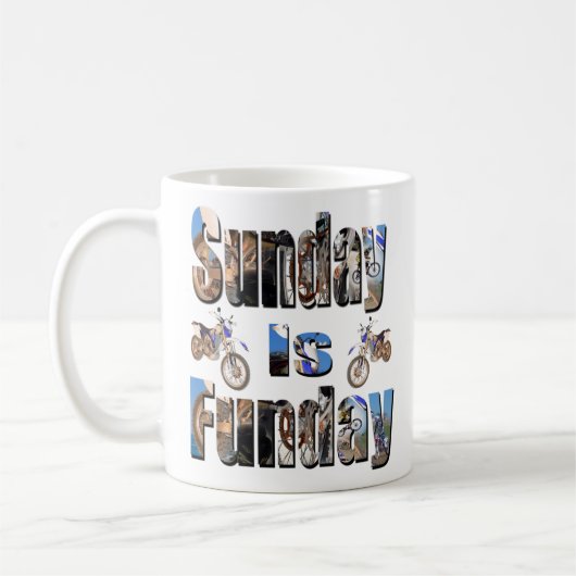 Motos Dimanche Est Le Funday, Café Mug (Gauche)