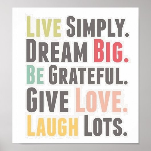 mots à vivre par affiche (Devant)