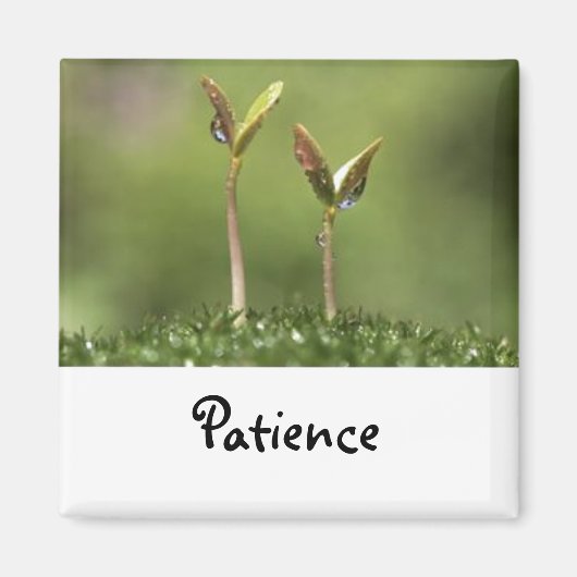 Mots à vivre par : aimant de patience (Devant)