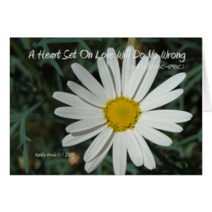 Mots célèbres : Amour - White Daisy Card Series (4