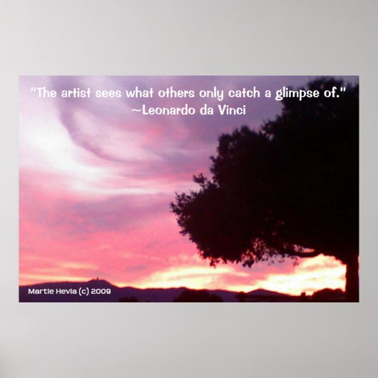 Mots célèbres : Arbre - da Vinci - Poster (Devant)