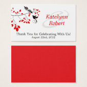 Mots clés Red Romance Wedding Favor (Devant & derrière)