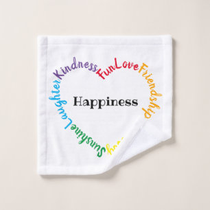 Mots colorés et heureux Coeur