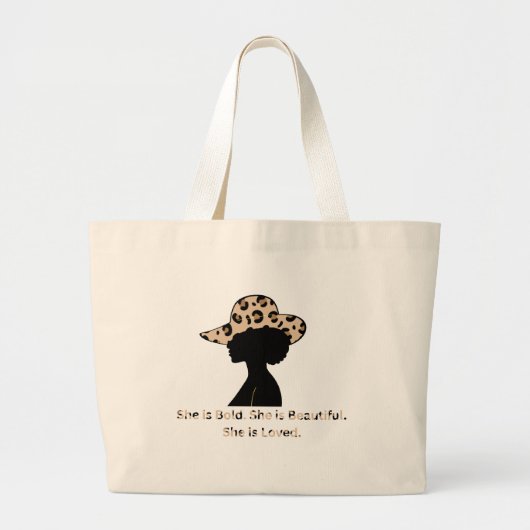 Mots d'affirmation Sac fourre-tout papier guépard (Devant)