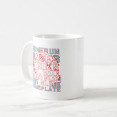 Mots De Baseball Café Mug (Devant gauche)