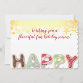 Mots de biscuits de Noël nourriture cadeau carte d (Dos)