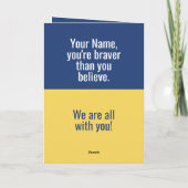 Mots de carte de combattant d'encouragement (Dos)