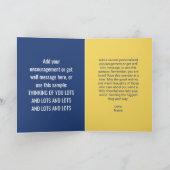 Mots de carte de combattant d'encouragement (Intérieur)