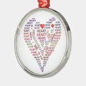 Mots de coeur Premium ornement rond (Gauche)