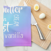 Mots de cuisson Pastel Rainbow Serviette de cuisin (Quart Plié)