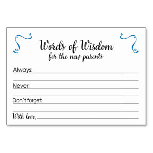 Mots de la sagesse Parentalité Cartes de conseil B