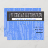 MOTS DE MITZVAH DIT Barre Bat Carte de réponse (Devant / Derrière)