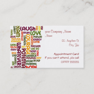 Mots de motivation #1, carte de rendez-vous