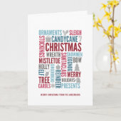 Mots de Noël Carte de voeux de Noël (Fleur jaune)