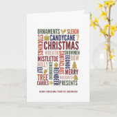 Mots de Noël Carte de voeux de Noël (Fleur jaune)